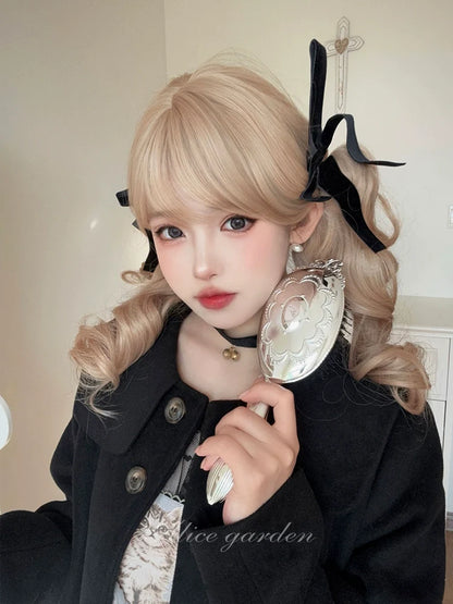 Alicegarden - Doll-like Lolita Bob Wig with Detachable Curly Ponytail