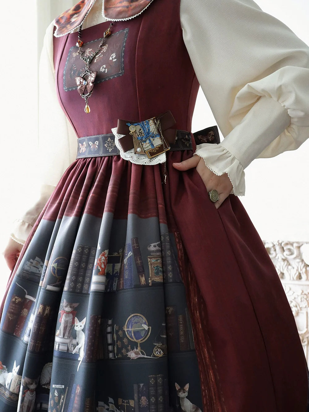 Miss Point - German Bookshelf - Classic Lolita Printed JSK Dress