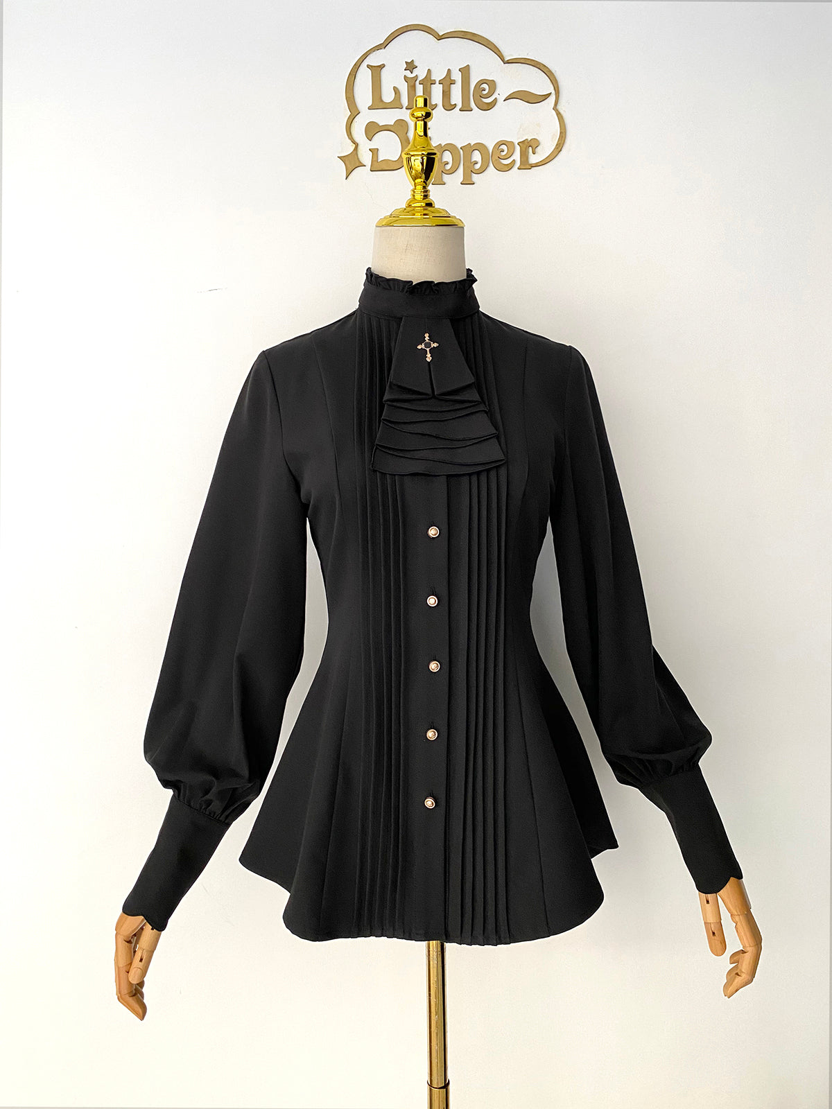 Little Dipper - Elegant Lolita Mutton Sleeve Stand Collar Blouse