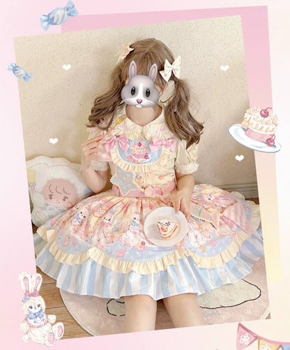Mewroco - Party Bunny - Sweet Lolita Salopette Cute Daily Lolita Dress