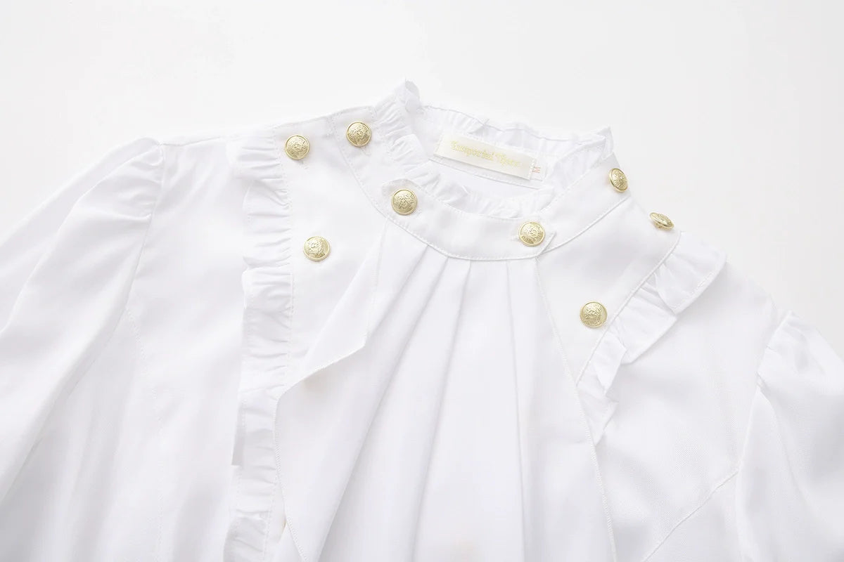 Immortal Thorn - Retro Ouji Lolita Blouse, Detachable Jabot