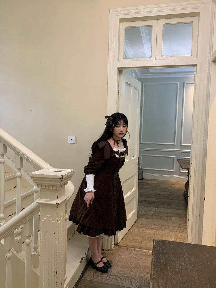 Sweet Wood - Annie's Gift - Elegant Velvet Lolita OP Dress