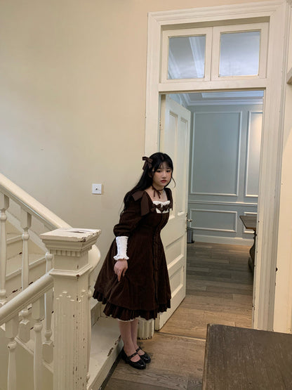Sweet Wood - Annie's Gift - Elegant Velvet Lolita OP Dress