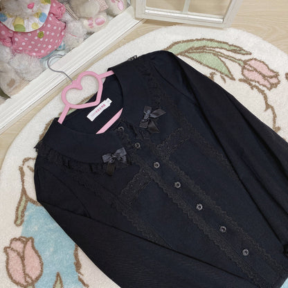 MIST - Grace Deer - Sweet Lolita Blouse with Peter Pan Collar and Long Sleeves