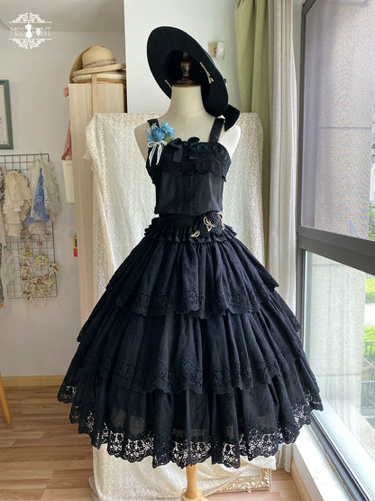 Miss Point - Forest Waltz - Cotton Lolita Camisole Embroidered Cami Top