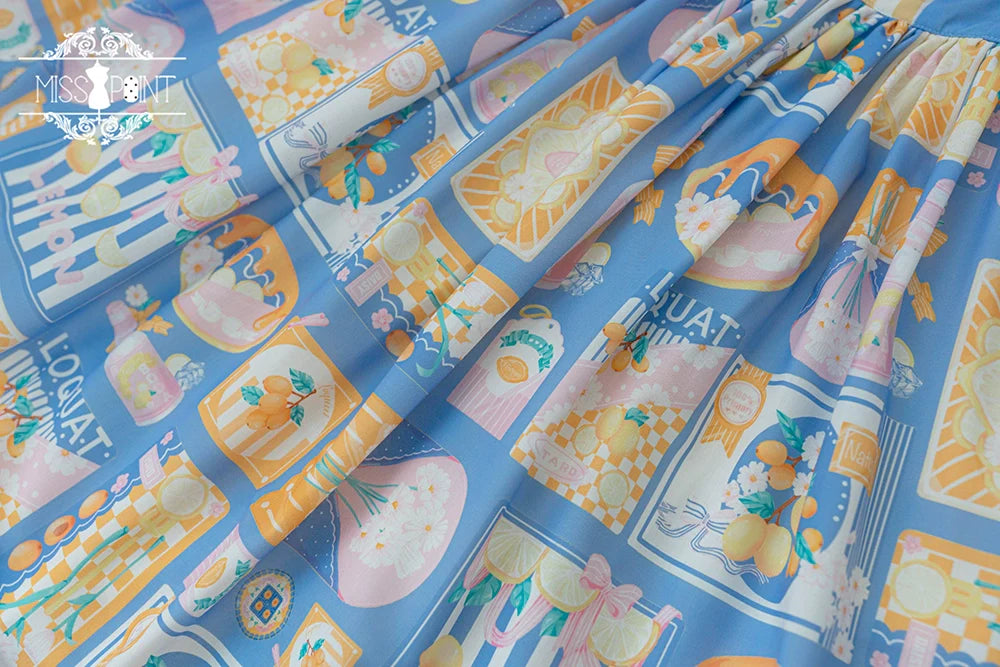 Miss Point - Daisy Lemon - Daily Lolita Lemon Print JSK Customized