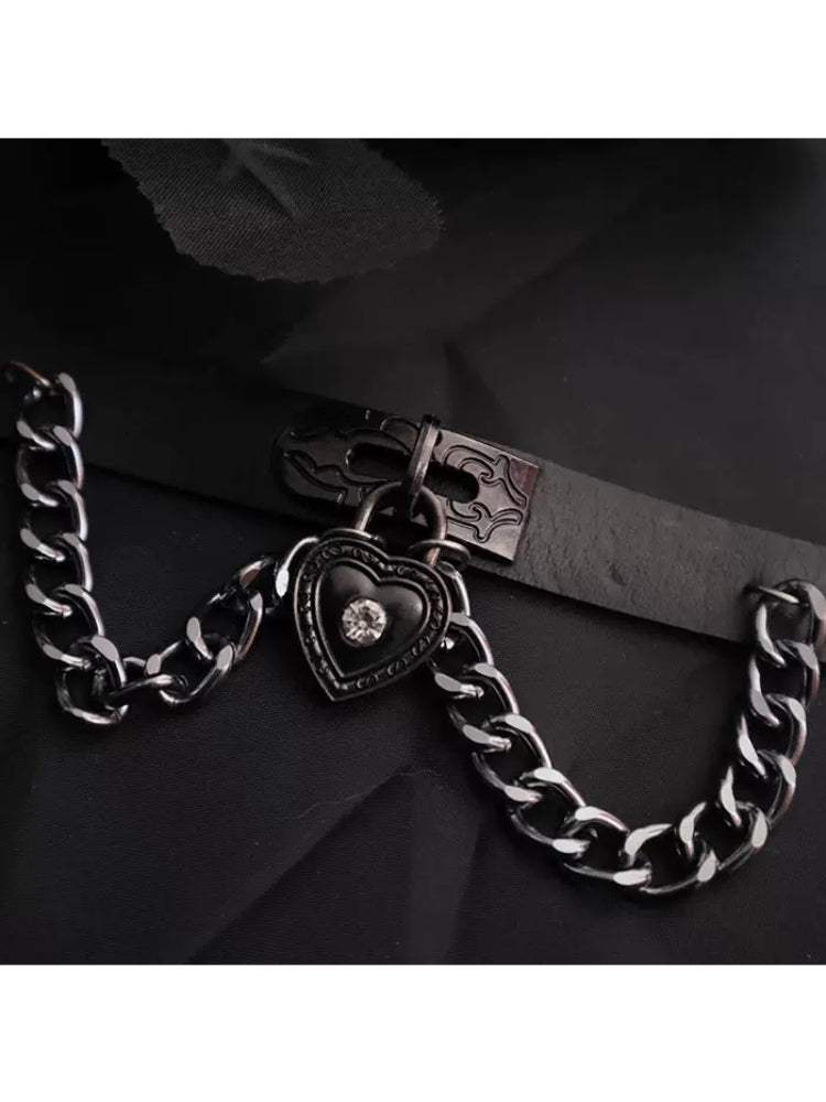 Love heart dark necklace【s0000006227】