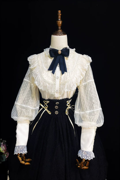 DMFS Lolita - The Heart of the Rose - Elegant Retro Lolita Skirt High Waist SK Blouse