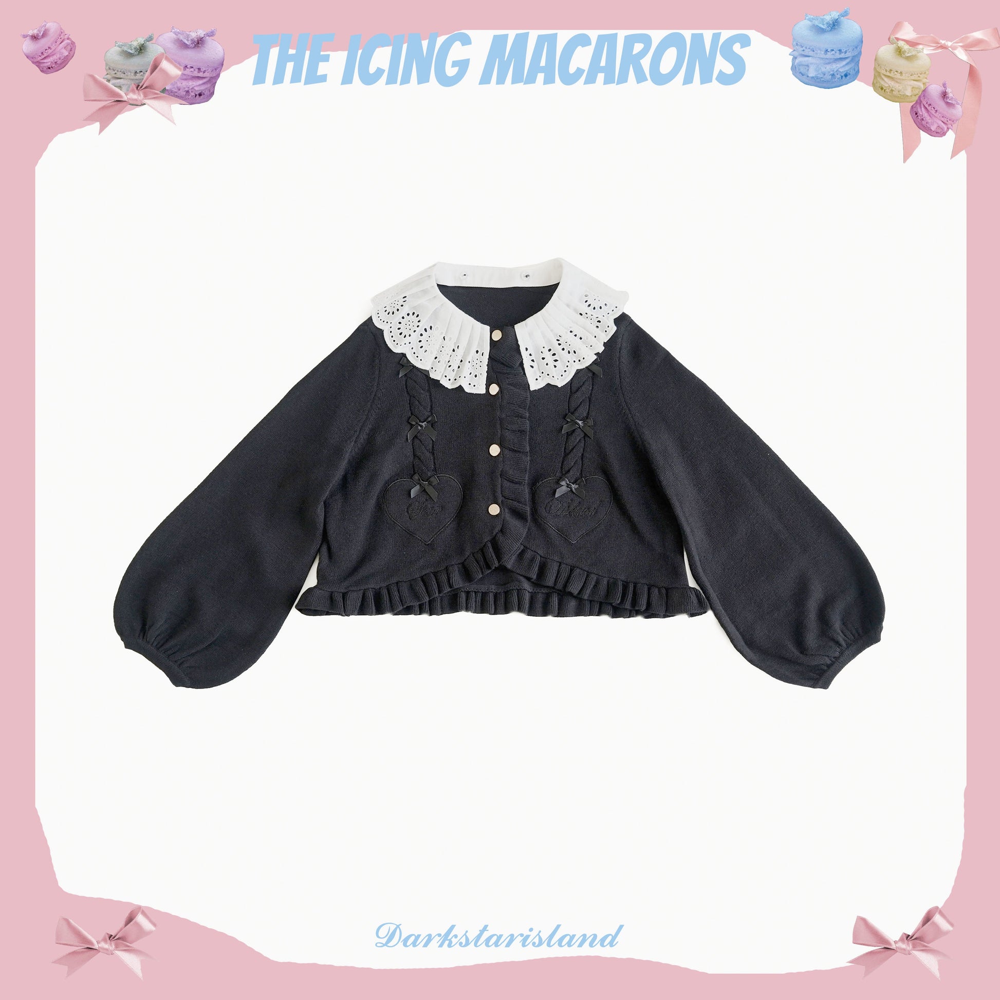 Dark Star Island - Sugar Frost - Sweet Lolita Cardigan Knit Embroidered Sweater