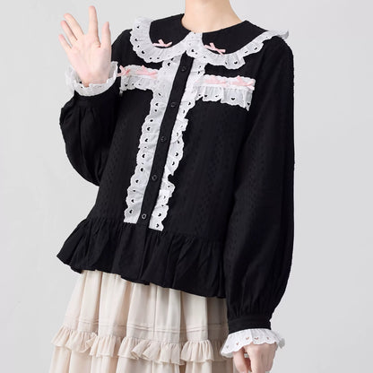 MIST - Sweet Lolita Blouse Doll Collar Multicolor
