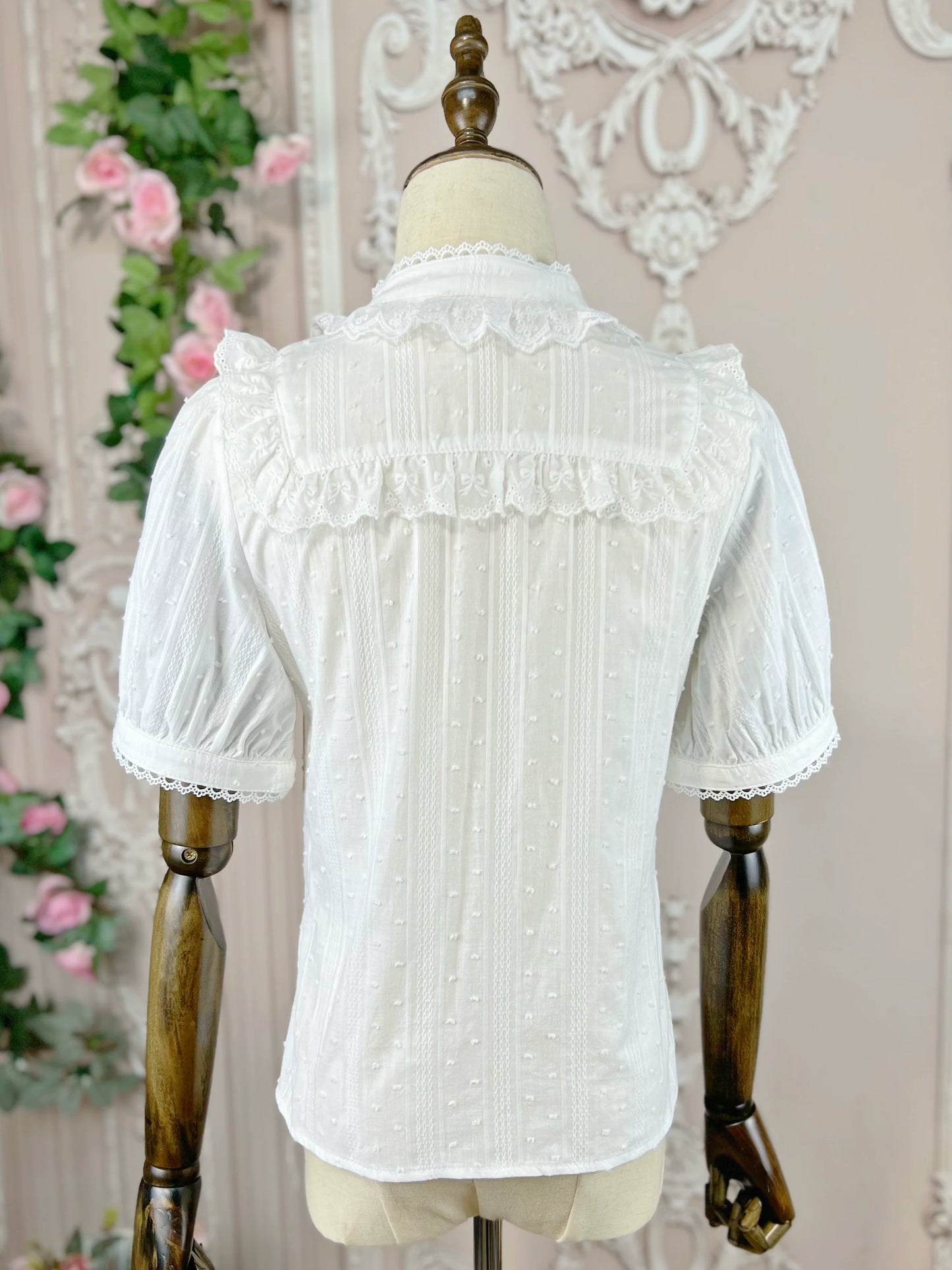 DMFS Lolita - Sweet Lolita Blouse Cotton Summer Short Sleeve Shirt