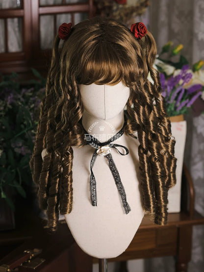 Mabuxi - Retro Lolita Wig Elegant Roman Curls Gorgeous Court Wigs