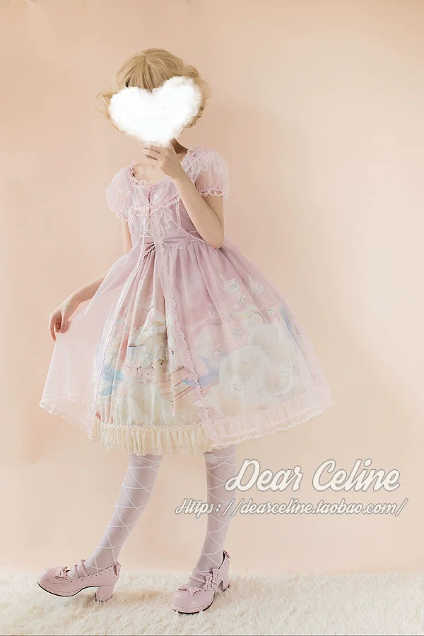 DearCeline - Midsummer Night's Dream - Daily Lolita Organza Covering Smock