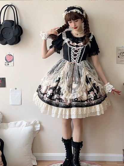 Sweet Date - Wedding Lolita Dress Bridal Elegant Retro JSK Daily Lolita Shirt