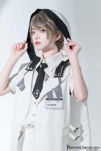 Princess Chronicles - Dry sea and Ashlar - Handsome Futuristic Style White Short Set