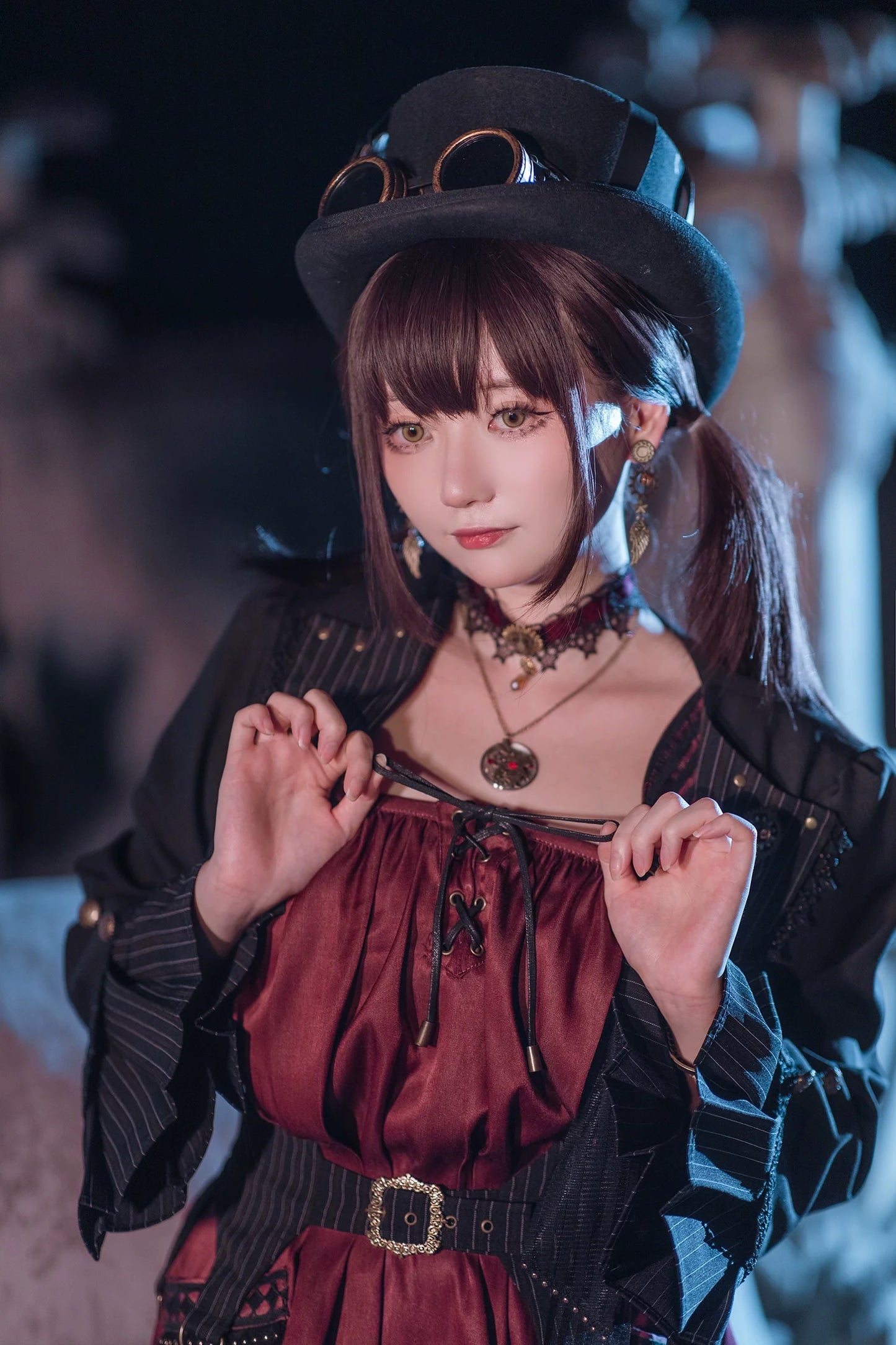 Mr. Yi's Steam Continent - Gothic Lolita Cardigan Long Sleeve Black Short Jacket