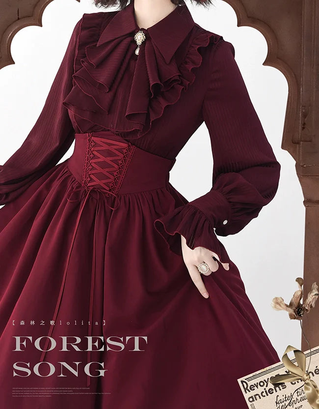 Forest Song - Astris - Classic Lolita SK Double-sided Wearing Fishbone Skirt