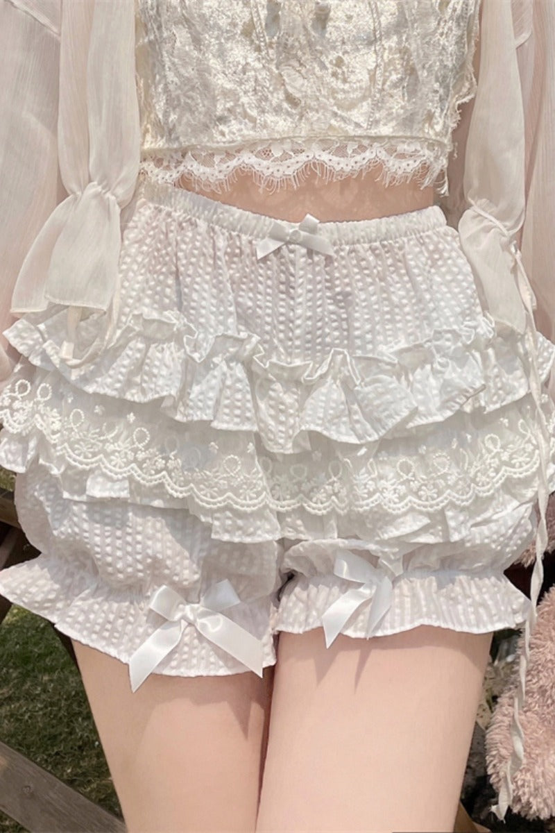 Sugar Girl - Daily Lolita Bloomers Lace Leggings for Summer Wear