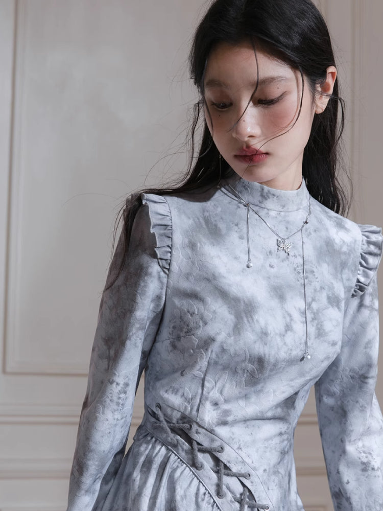 Spring print dress【s0000007223】