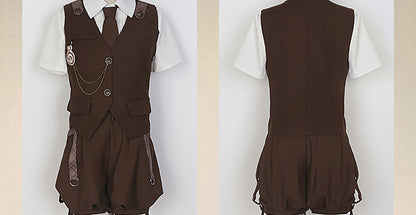 Letters from Unknown Star - Ouji Lolita Brown Short Set