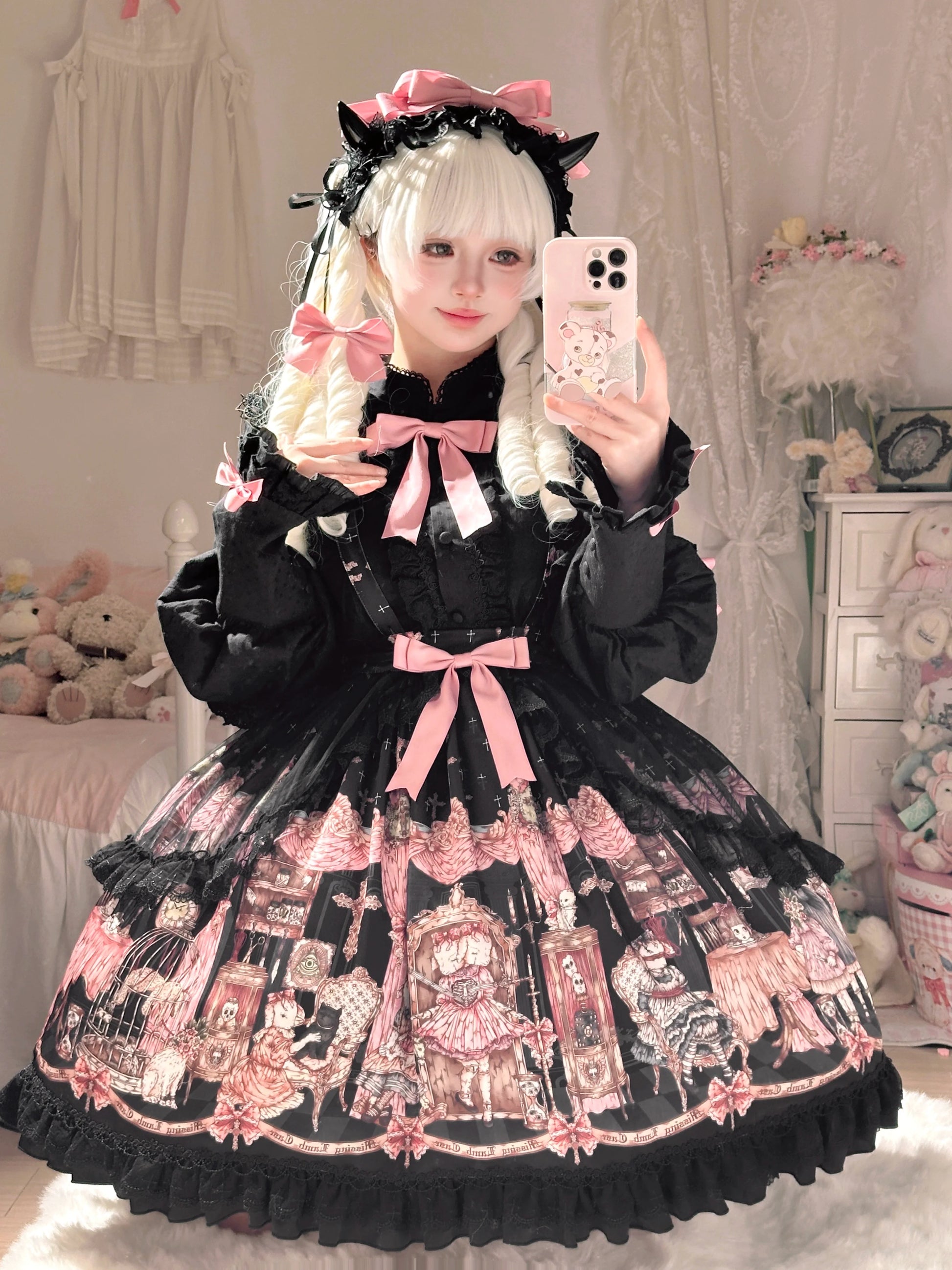 Uncle's Workshop - Missing Lamb Case - Gothic Lolita Dress Set with Sheep Prints