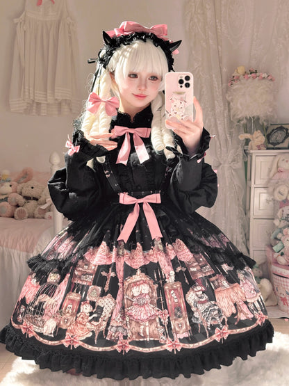 Uncle's Workshop - Missing Lamb Case - Gothic Lolita Dress Set with Sheep Prints