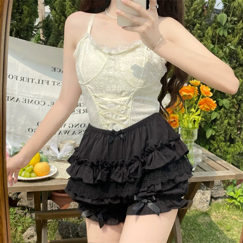 Sugar Girl - Daily Lolita Bloomers Lace Leggings for Summer Wear