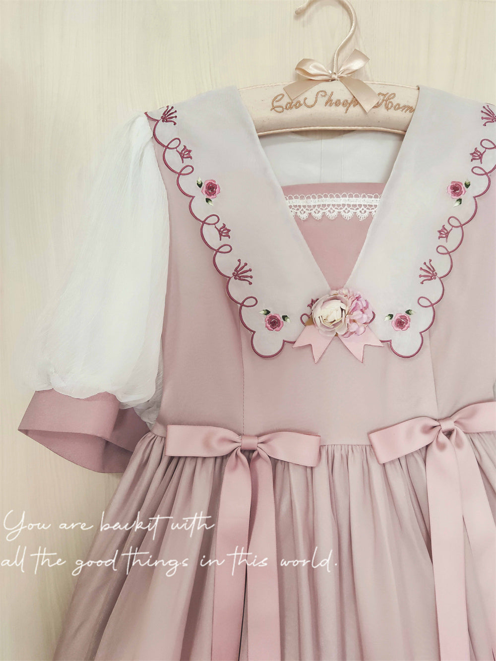 EESSILY - Afternoon Courtryard - Kawaii Lolita Summer Embroidery OP