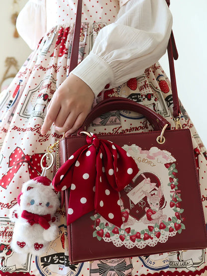 Morning Glory - Retro Lolita Handbag PU Square Wedding Bag