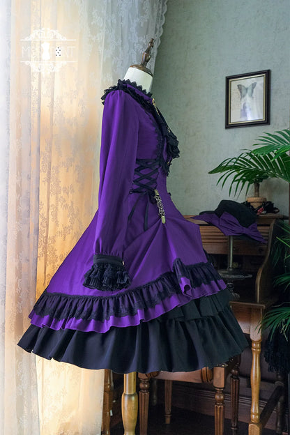 Miss Point - Perintz Manor - Gothic Lolita OP Long Sleeve Retro Lolita Dress