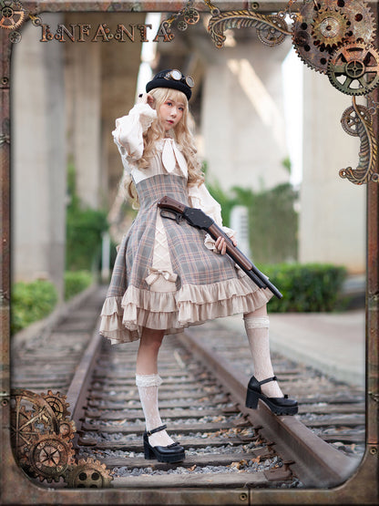Infanta - Memoirs of Backlight - Elegant Plaid Lolita JSK Dress
