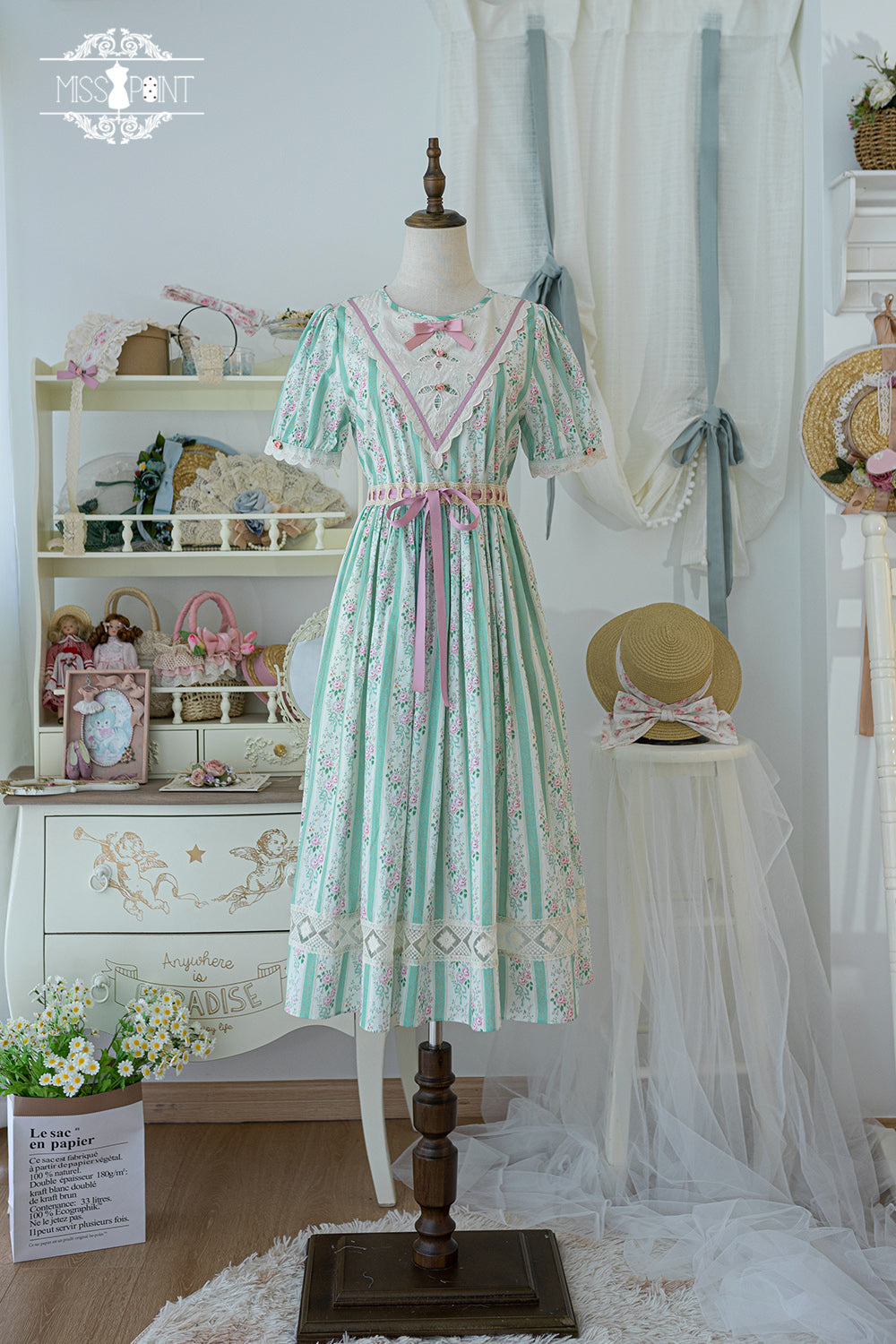 Miss Point - Happy Summer Elegant Lolita Floral OP Dress