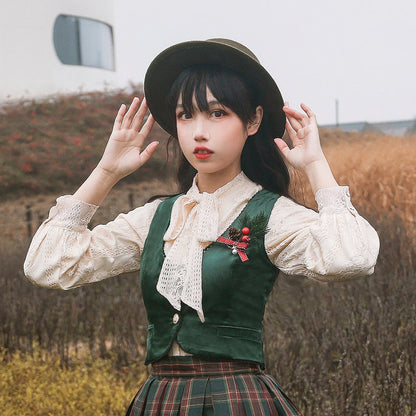 Miss Point - Ode to Joy - Elegant Lolita Winter Velvet Vest Customized