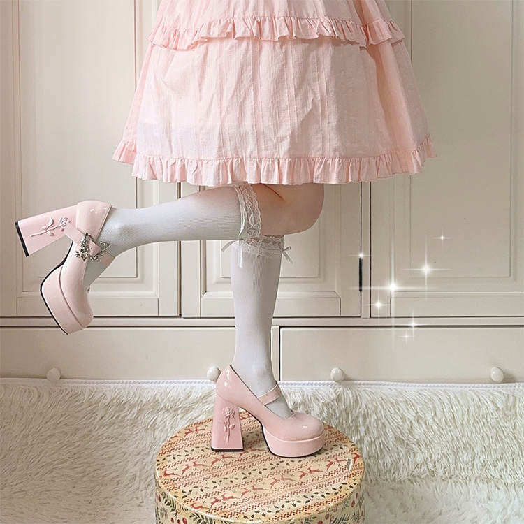 Dreamland - The cycle of all things - Lolita High Platform Shoes with Elegant Butterfly Buckle