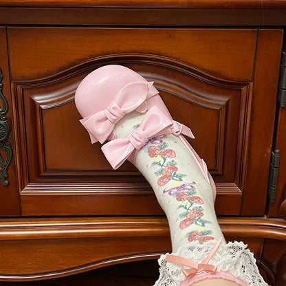 Beauty Bunny - Kawaii Lolita Shoes Low Heels Round Toe PU Shoes