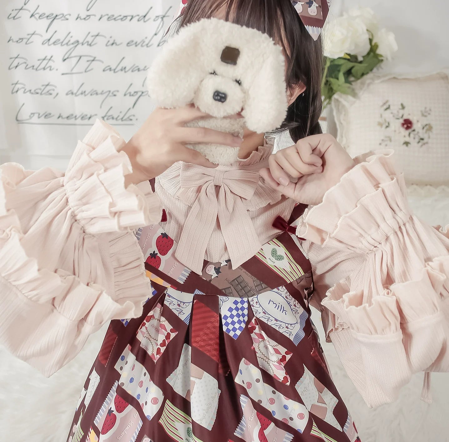 MIST - First Snow - Sweet Lolita Sweater Winter Puff Sleeve Knitting Innerwear