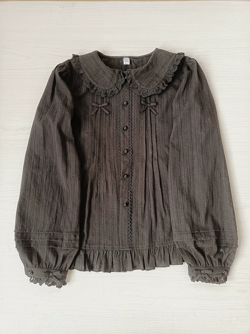 Youlan Lane - Cotton Sweet Lolita Blouse, Single / Fleece Lined Version
