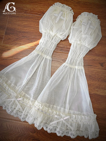 Alice Girl - Cross Princess - Sweet Lolita Princess Sleeves Cross Embroidery Sleeves