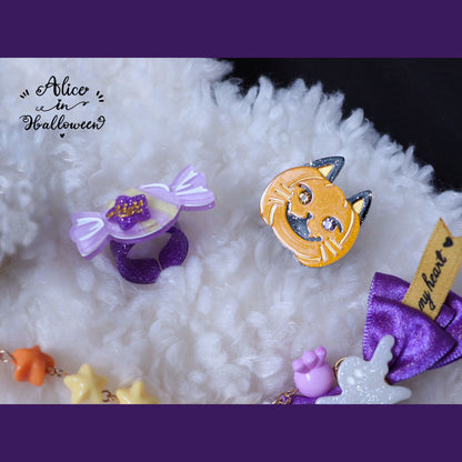 Halloween Alice - Rainbow Candy - Sweet Lolita Ring Hairclip