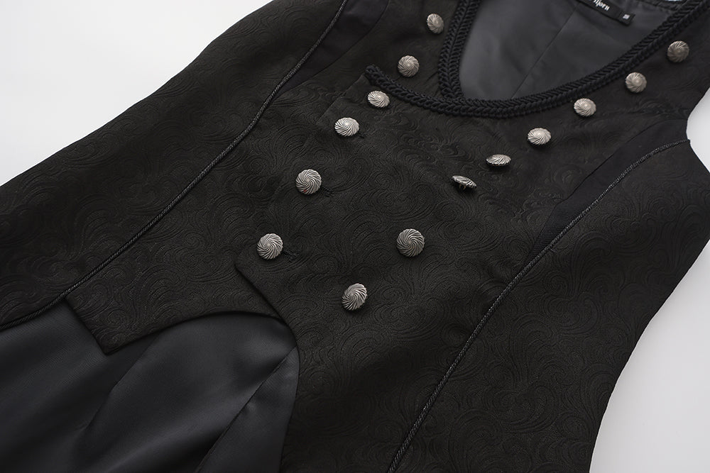 Immortal Thorn - Subtle Prejudice - Ouji Lolita Long Coat Hight-Low Hem with a Back Bow