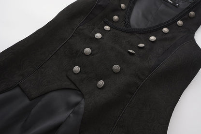 Immortal Thorn - Subtle Prejudice - Ouji Lolita Long Coat Hight-Low Hem with a Back Bow