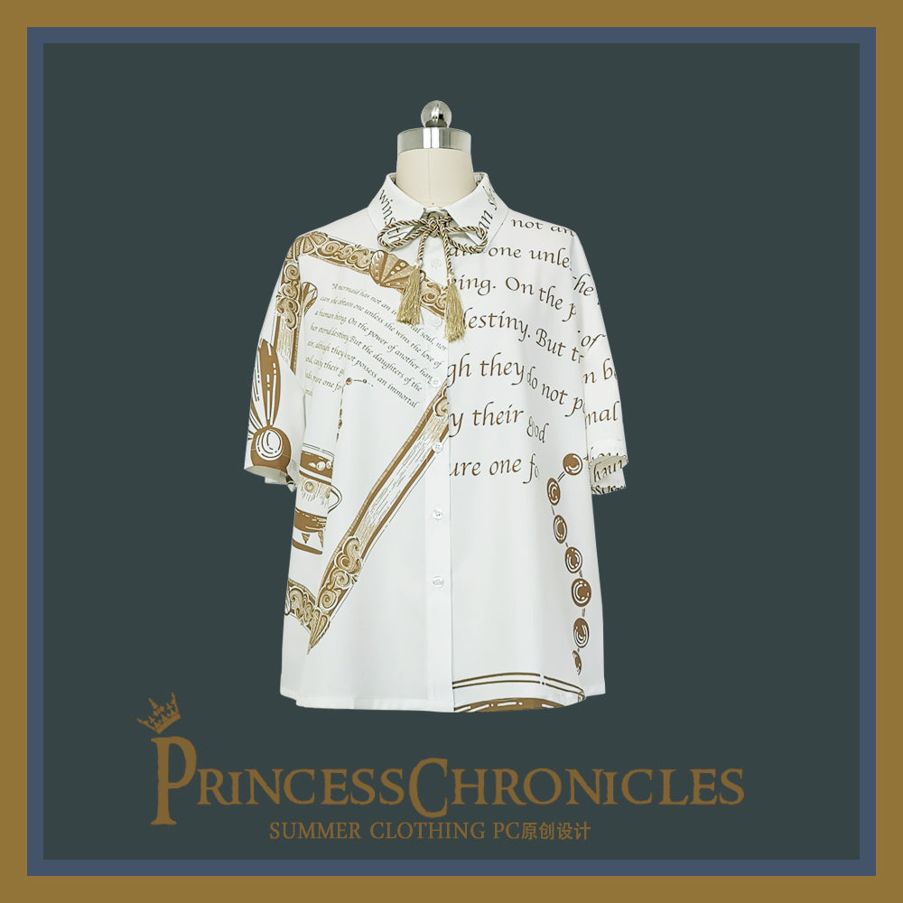 Princess Chronicles - Dark Fairy Tale - Ouji Lolita Casual Shorts Shirts