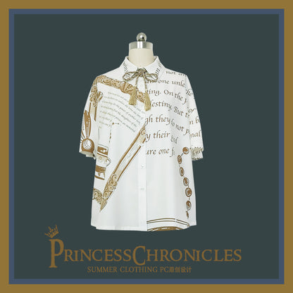 Princess Chronicles - Dark Fairy Tale - Ouji Lolita Casual Shorts Shirts