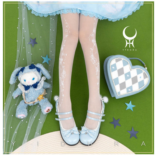 Yidhra - Whisper Rose - Summer 20D velvet Lolita Tights