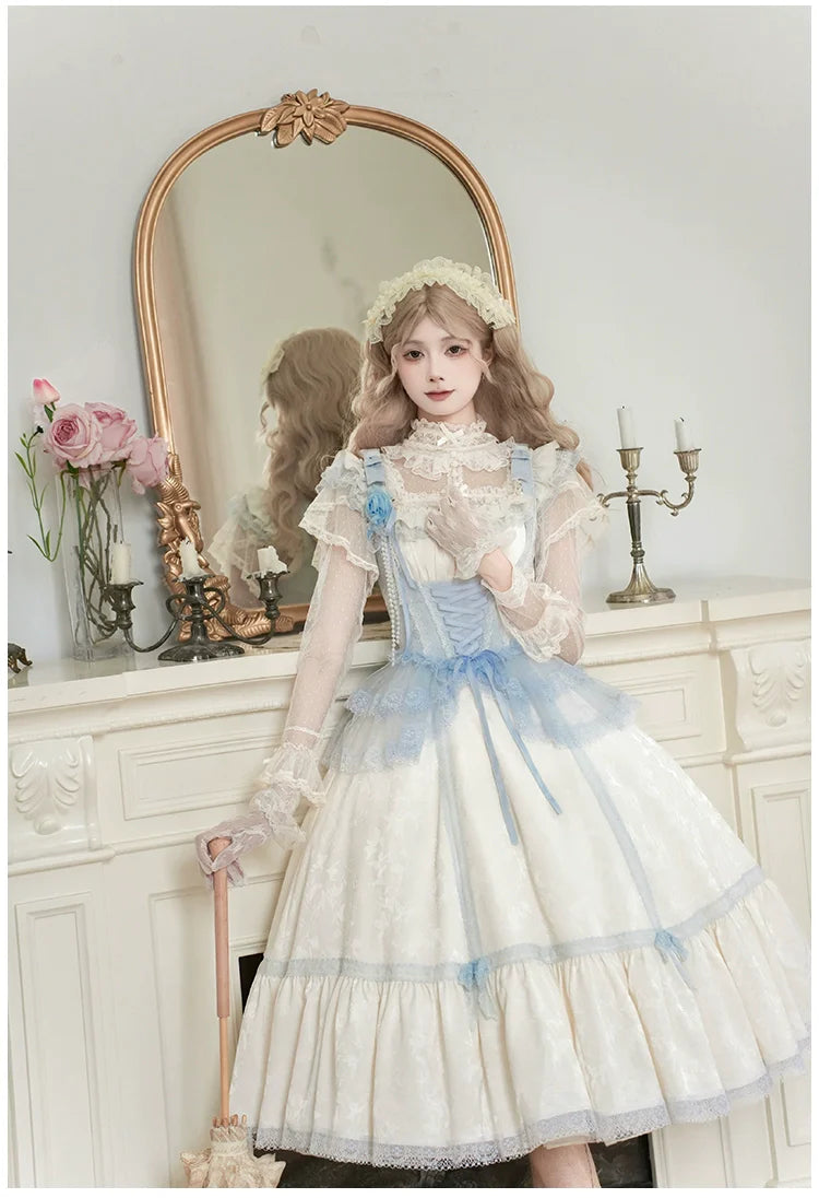With PUJI - Sea Salt Iced Tea - Classic Lolita Dress, Fishbone Bodice