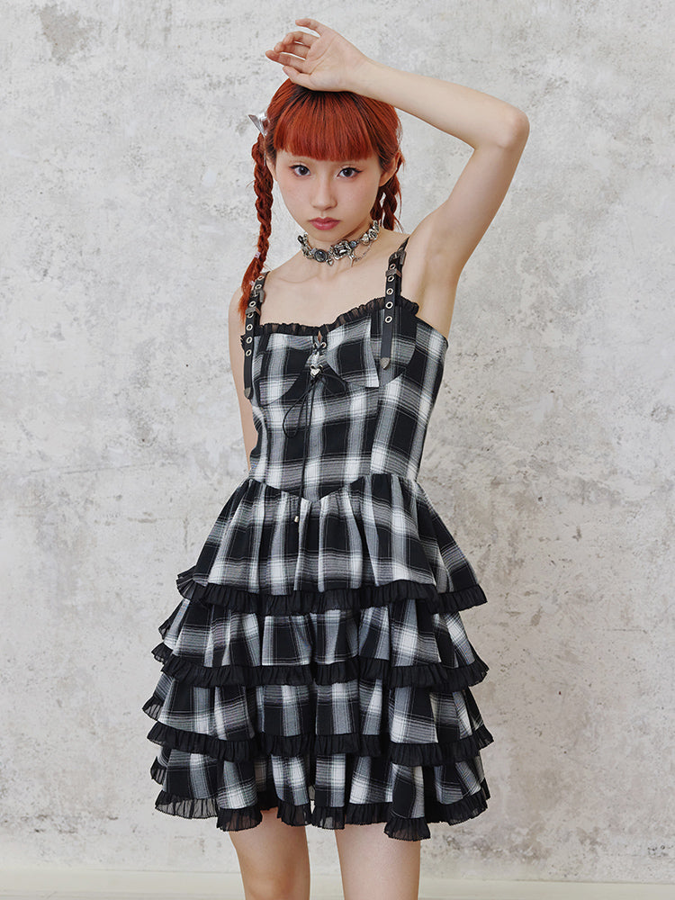 Strap lace cake skirt【s0000002510】