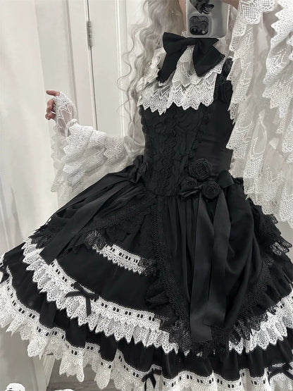 LeMiroir - Saint - Gothic Lolita Bolero Skirt Mermaid Dress Corset