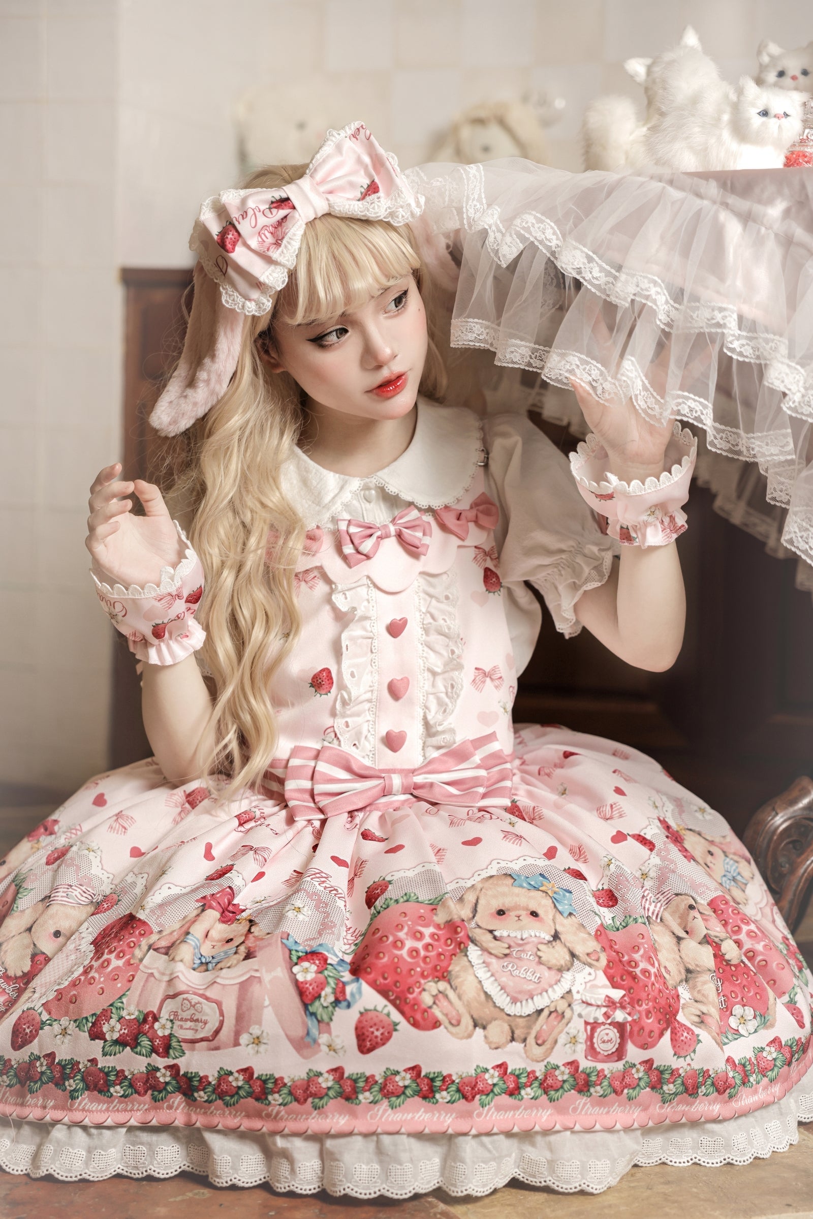 Polaris Lolita - Rabbit Berry Gift Box - Sweet Lolita Salopette and Dress Set