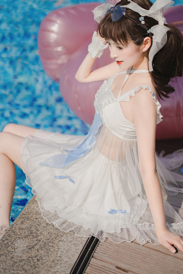 Letters from Unknown Star - Mermaid of the Sea Moon - Lolita Inspired Swimsuit in Two-piece and One-piece
