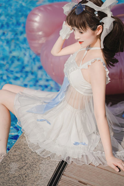 Letters from Unknown Star - Mermaid of the Sea Moon - Lolita Inspired Swimsuit in Two-piece and One-piece